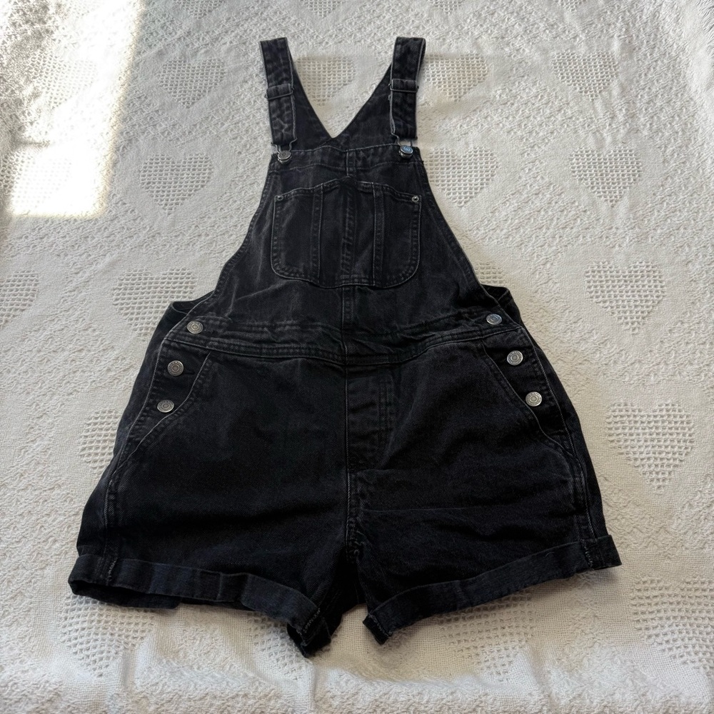 Old Navy Black Denim Overalls (S)